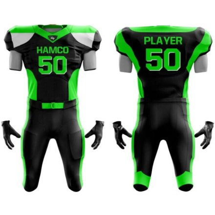 Professional Black Green Football Uniform with Moisture Wicking Quick Dry Fabric Manufacturers, Wholesale Suppliers Exporters in United States (USA)