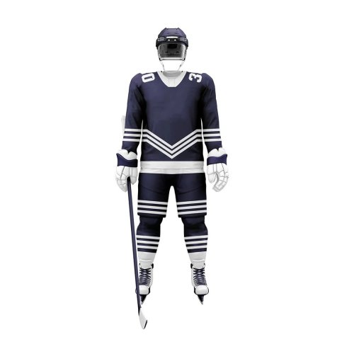 Blue and White Color Professional Ice Hockey Jersey Set Premium Athletic Uniform Manufacturers in Leeds, Wholesale Suppliers Exporters