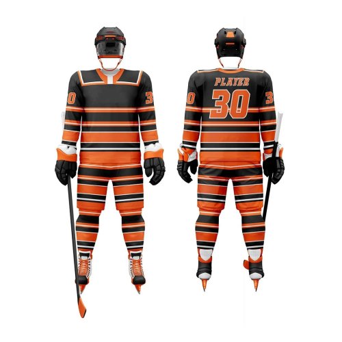 Red and Black Color Professional Ice Hockey Jersey Set Premium Athletic Uniform Manufacturers in Leeds, Wholesale Suppliers Exporters