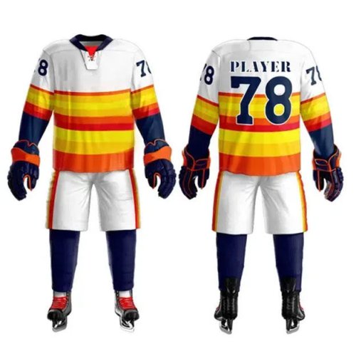 Sublimated 100 percent Polyester Sportswear for Clubs and Schools Ice Hockey Uniform Manufacturers in Leeds, Wholesale Suppliers Exporters