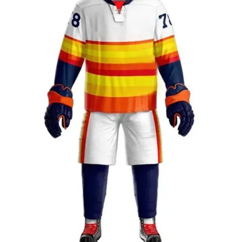 Sublimated 100 percent Polyester Sportswear for Clubs and Schools Ice Hockey Uniform Manufacturers in Leeds, Wholesale Suppliers Exporters