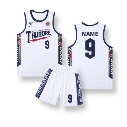 White Blue Basketball Uniform Premium Polyester Basketball Sportswear Manufacturers in Toulouse, Wholesale Suppliers Exporters
