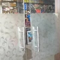 Elegant Frosted Glass Door for Office Cabin Entrance