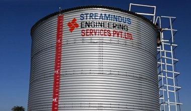 Industrial Zincalume Steel Bolted Water Tank with Level Indicator
