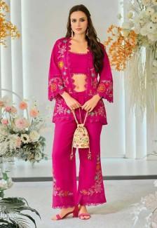 Buy Magenta Viscose Party Wear Kurti Online in Delhi