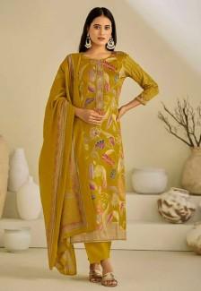 Buy Yellow Jam Satin Casual Wear Salwar Kameez Online in Delhi